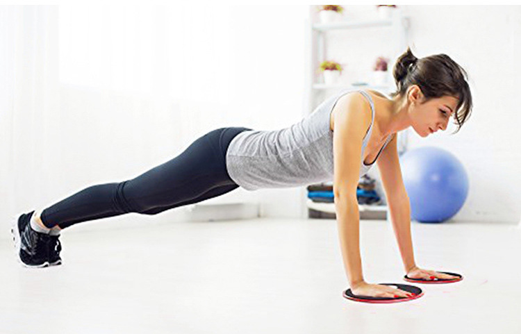 普拉提滑行盘瑜伽腹肌健身脚踩滑盘马甲线翘臀训练家用运动滑行板