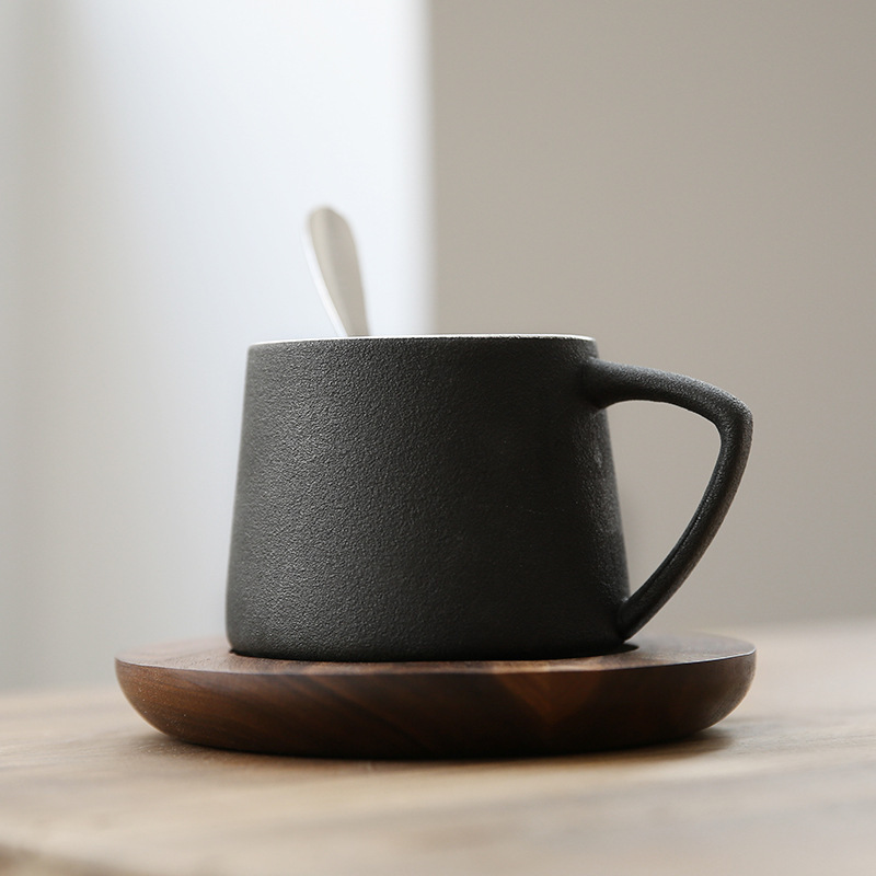 厂家直销 陶瓷马克杯 创意咖啡杯带杯托碟 水杯 广告杯定制logo