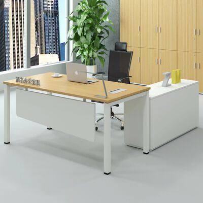 上海现代单人位板式钢制架主管办公桌1.4米主管桌经理桌厂家直销