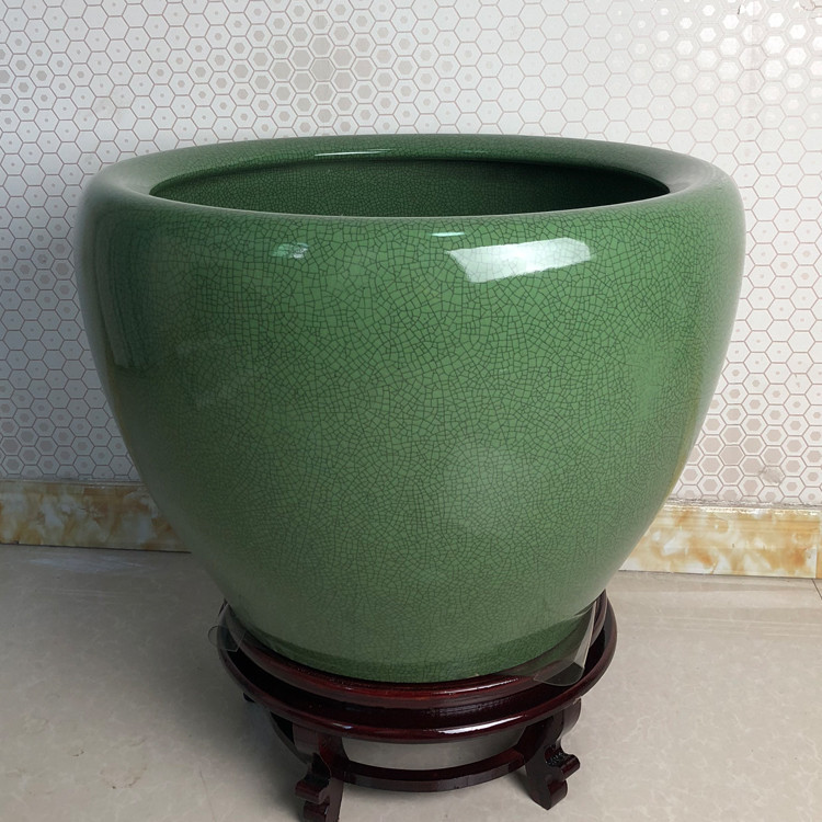 陶瓷鱼缸大号特大家用客厅摆件景德镇大水缸荷花缸睡莲缸