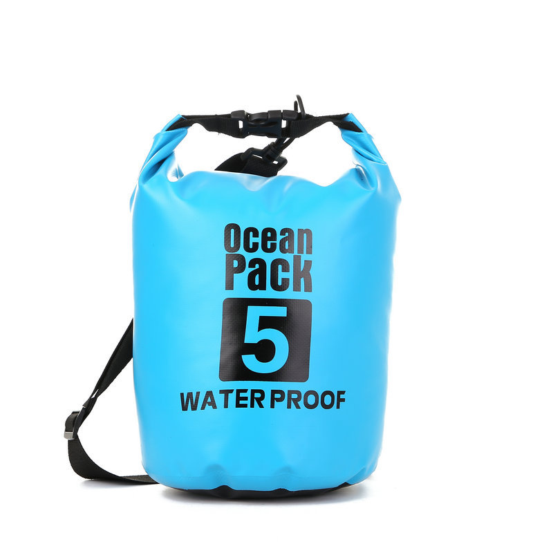 Factory Direct Sales Spot Outdoor Pvc Mesh Folder Water-Proof Bag Diving Rafting Waterproof Bucket Bag Swimming Float Back Floating