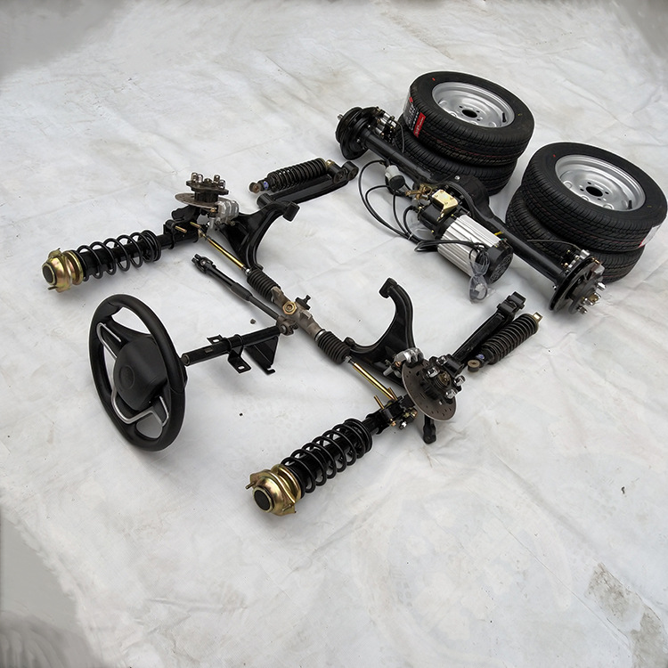 电动四轮车独立前悬挂总成老年代步车前桥转向悬架碟刹改装配件