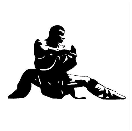 少林寺功夫图案创意精雕可移除个性化男孩卧室装饰贴纸厂家可定制