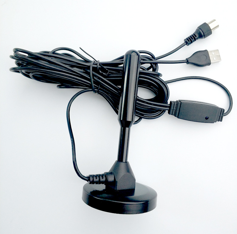 欧美跨境专供磁吸盘式全金属hdtv数字电视天线地面波dvbt1080p