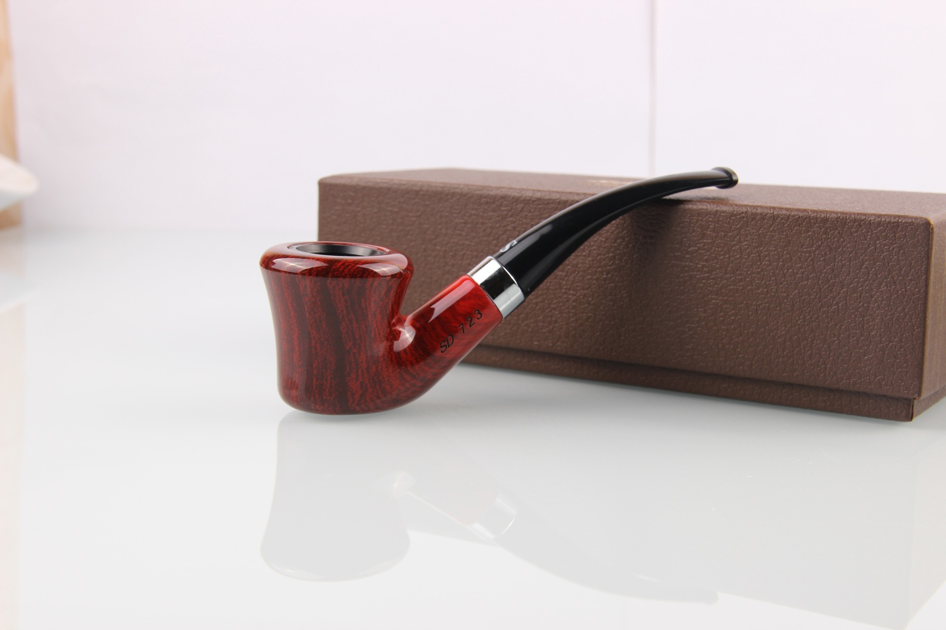 sd-723小号烟斗经典耐用胶木小锤子烟斗循环过滤弯式烟斗 礼盒装