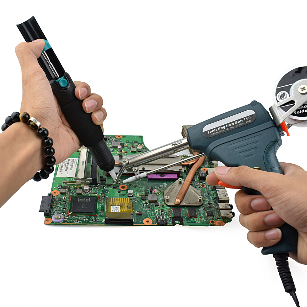 批发供应焊锡枪 60w手动出锡送锡焊锡电烙铁 内热手持式锡焊枪