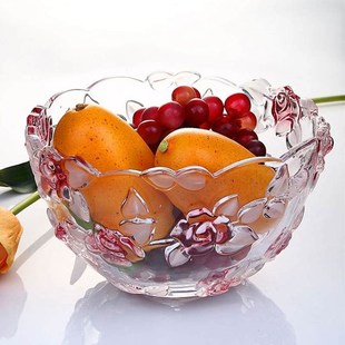 欧式客厅茶几小奢华水晶玻璃果盘创意家用现代简约水果盘装饰器皿