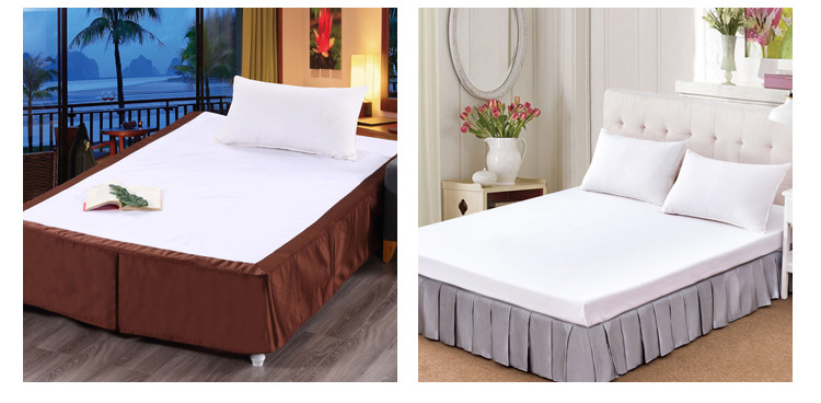 五星级酒店豪华彩条贡缎床裙 床笠酒店床上用品支持定制批发