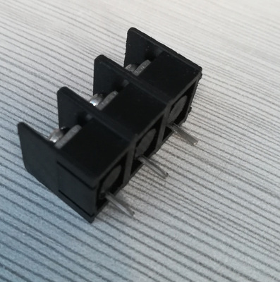 栅栏式接线端子封底边脚8500-7.62间距 3位黑色