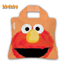 橙色芝麻街折叠环保购物袋买菜包买菜包企业福袋来图定制印logo
