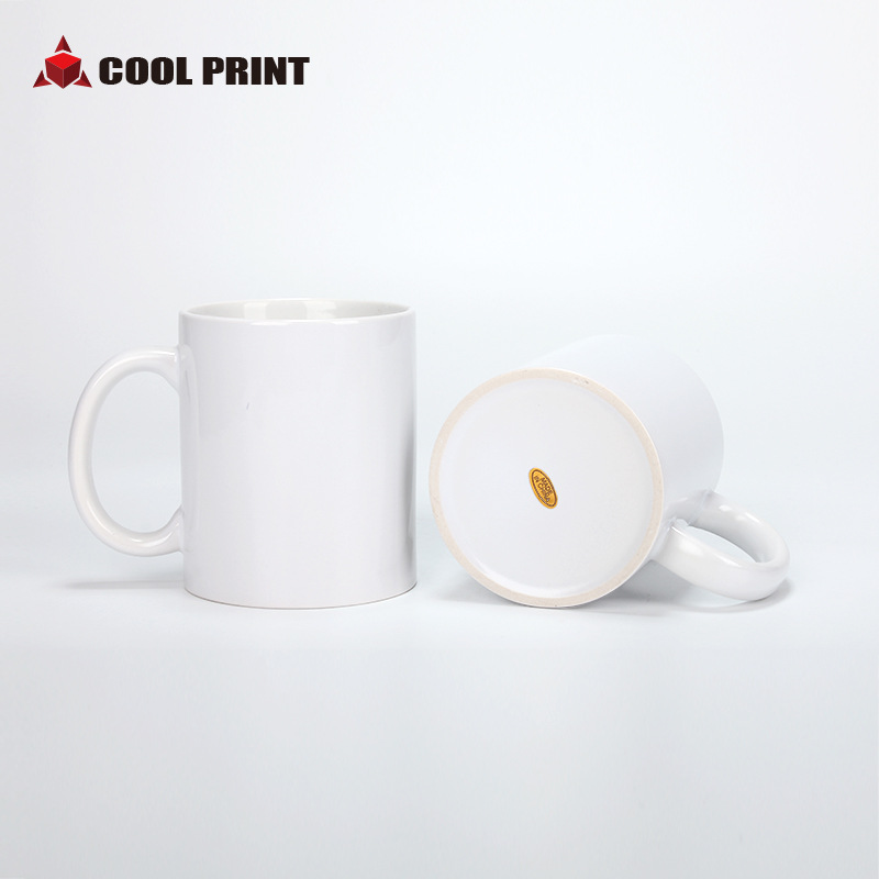 Factory Wholesale Super Export White Cup Heat Transfer Coating Blank Mug Gold Standard White Porcelain Cup Dishwasher