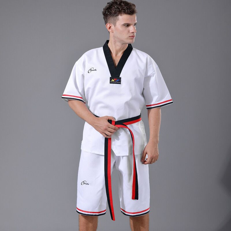卓奥涤棉成人儿童跆拳道服短袖男女跆拳道服装训练服