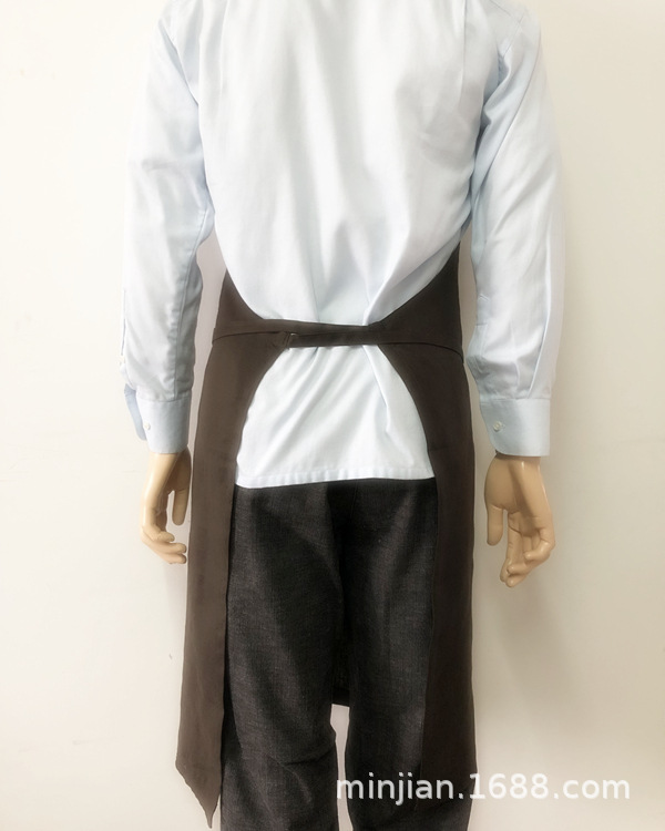 良品风格 无印专柜 麻平织 插肩式 调整式围裙