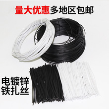 厂家直销电镀锌扎丝0.55圆扁黑色白色 PVC包胶扎线 包塑铁线扎丝