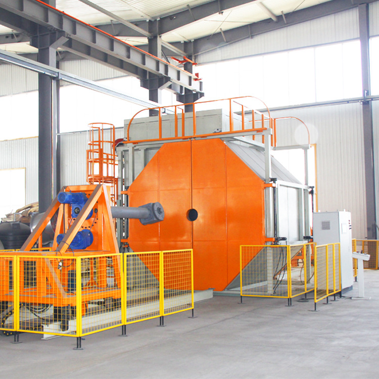 厂家直销滚塑垃圾桶塑料成型机 pe穿梭式滚塑机滚塑设备