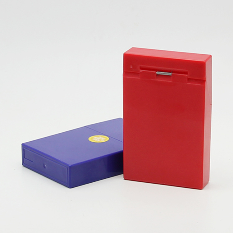 烟盒厂家直销自动开塑料女士细烟盒硬壳20支装整包abs原色