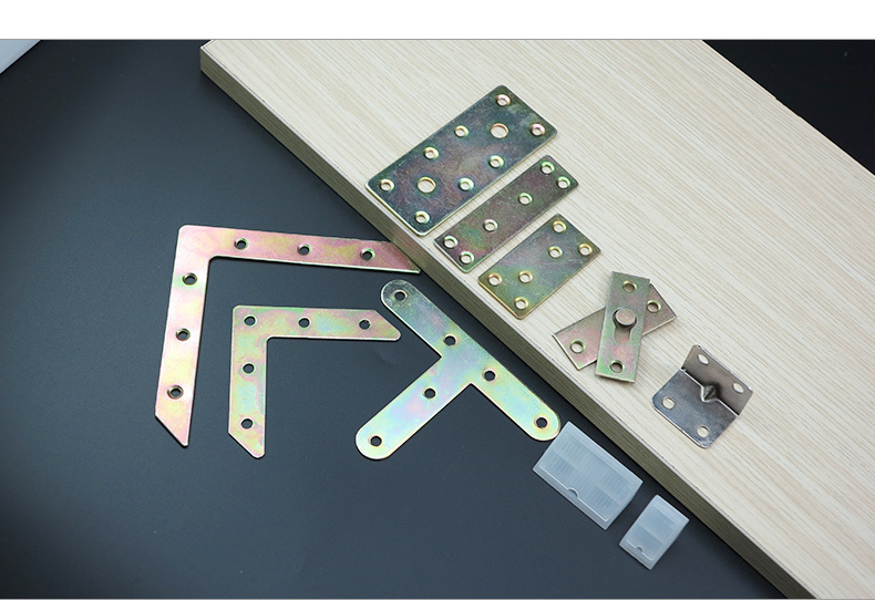 厂家批发加厚连接件紧固件直条铁片t形铁片角码五金角码直型铁片