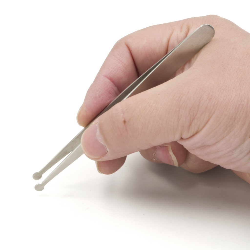 广州卡莱汽车贴膜用高弹无磁镊子 不锈钢圆头防静电镊子