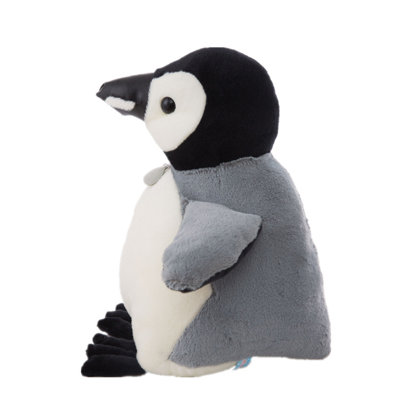 厂家直销新款灰色企鹅公仔毛绒玩具情人节儿童女生日礼物一件代发