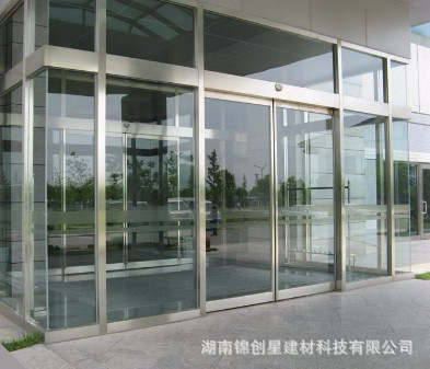 电动玻璃推拉门 玻璃自动感应门 订制大堂钢化玻璃门 自动门厂