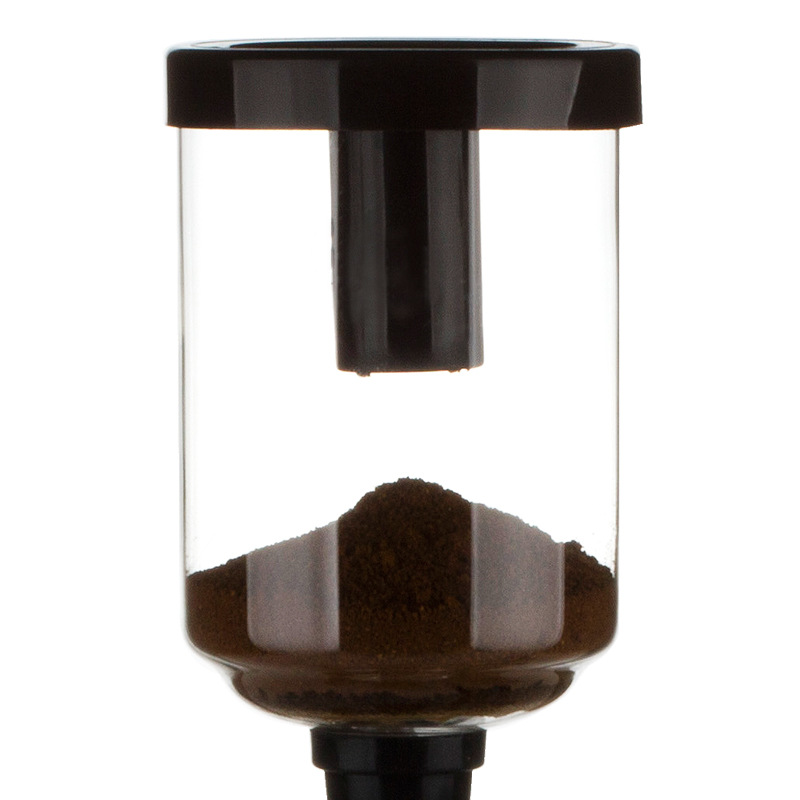 Classic Vacuum Coffee Maker Glass Siphon 3-Person Syphon Black Handle