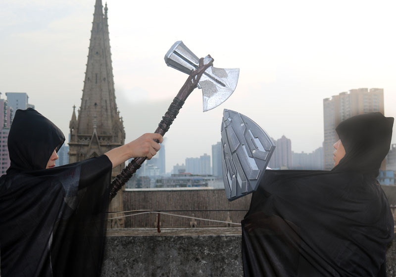 军事模型-雷神之锤3橡胶雷神斧头复仇者无限战争风暴之斧联盟电影周边