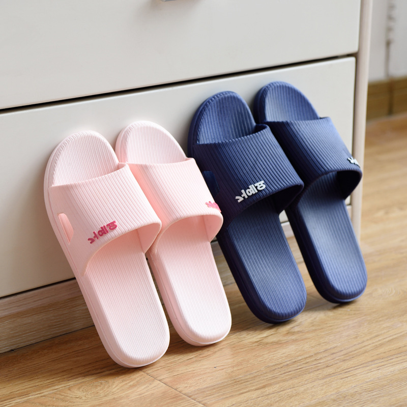 Summer PVC Bathroom Slippers Home Cartoon Couples Sandals Indoor Cute Bath Non-Slip Sandals Female Stall