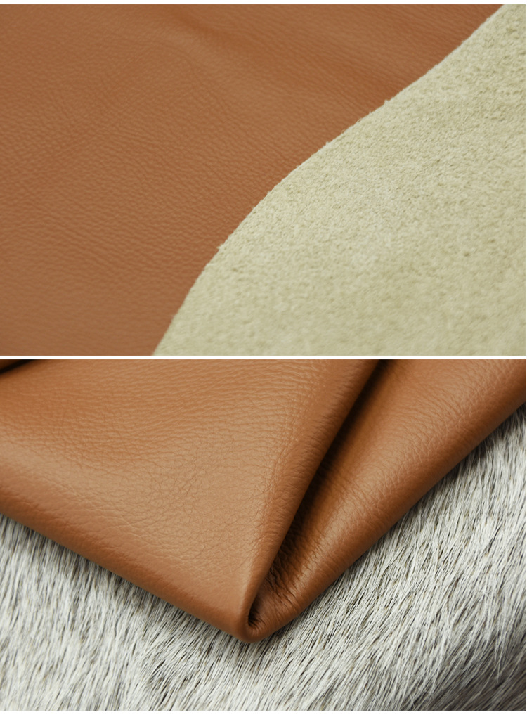 【海涛皮业】现货供应棕色复古头层家私黄牛皮沙发整张真皮皮料