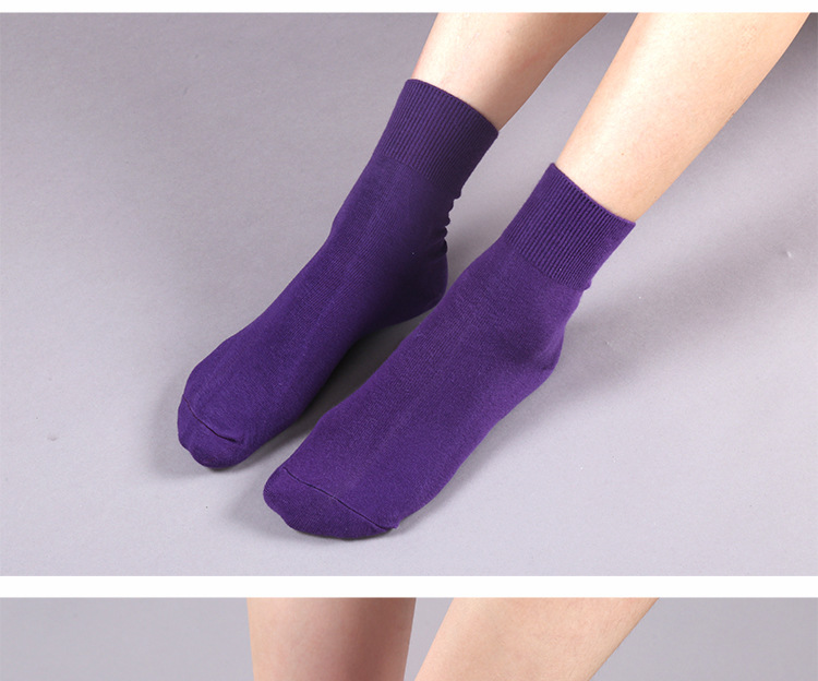 卡帝乐鳄鱼防足裂袜子女士松口精梳棉袜防裂袜中筒防开裂女袜代发