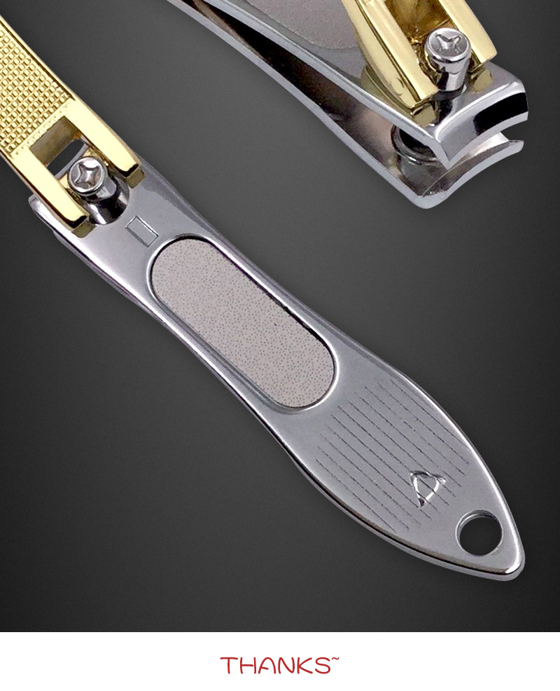 欧美达指甲钳 美甲修甲刀指甲刀平口中号指甲剪带锉刀批发3007-13