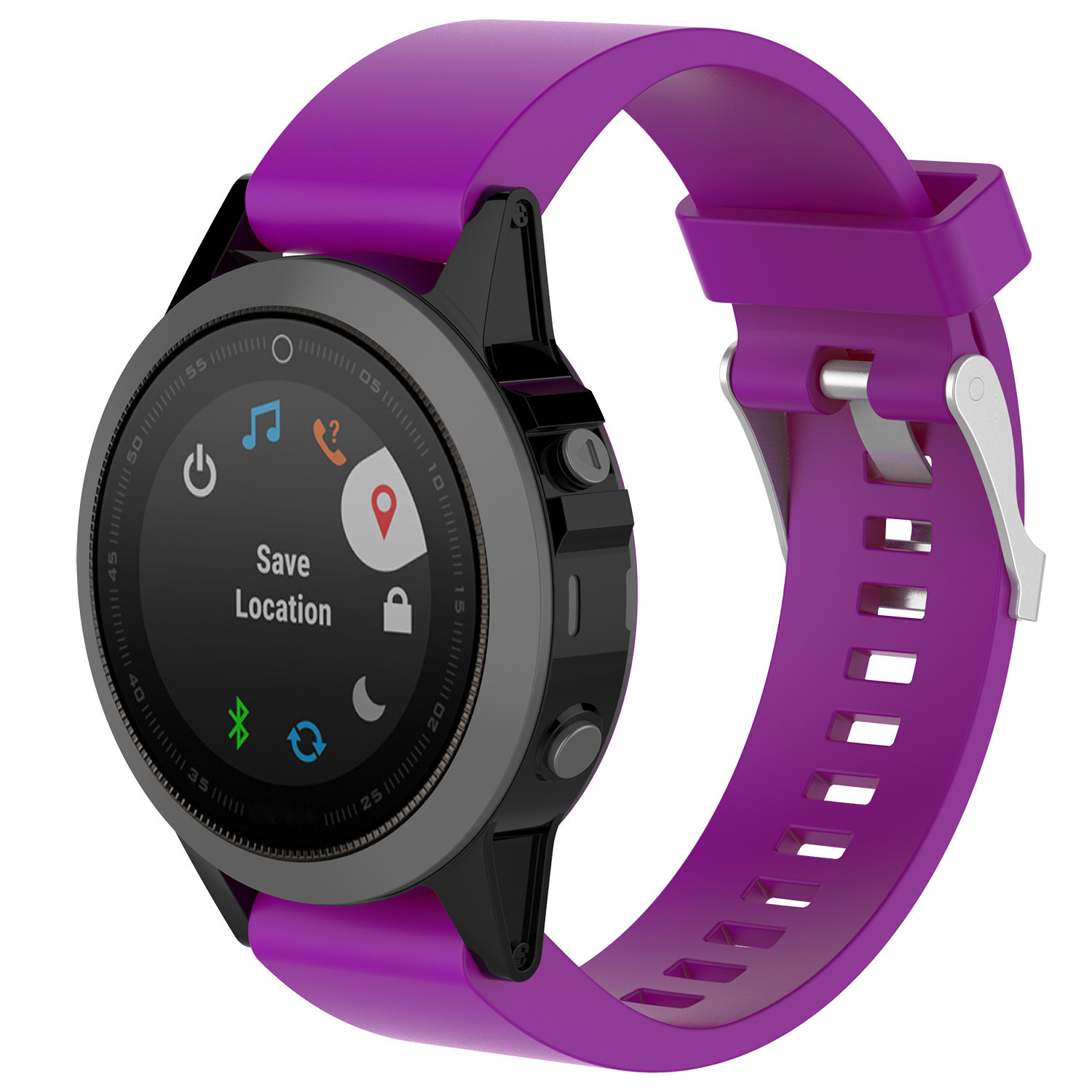 适用佳明garmin fenix5s plus快拆表带 fenix5s硅胶quickfit腕带