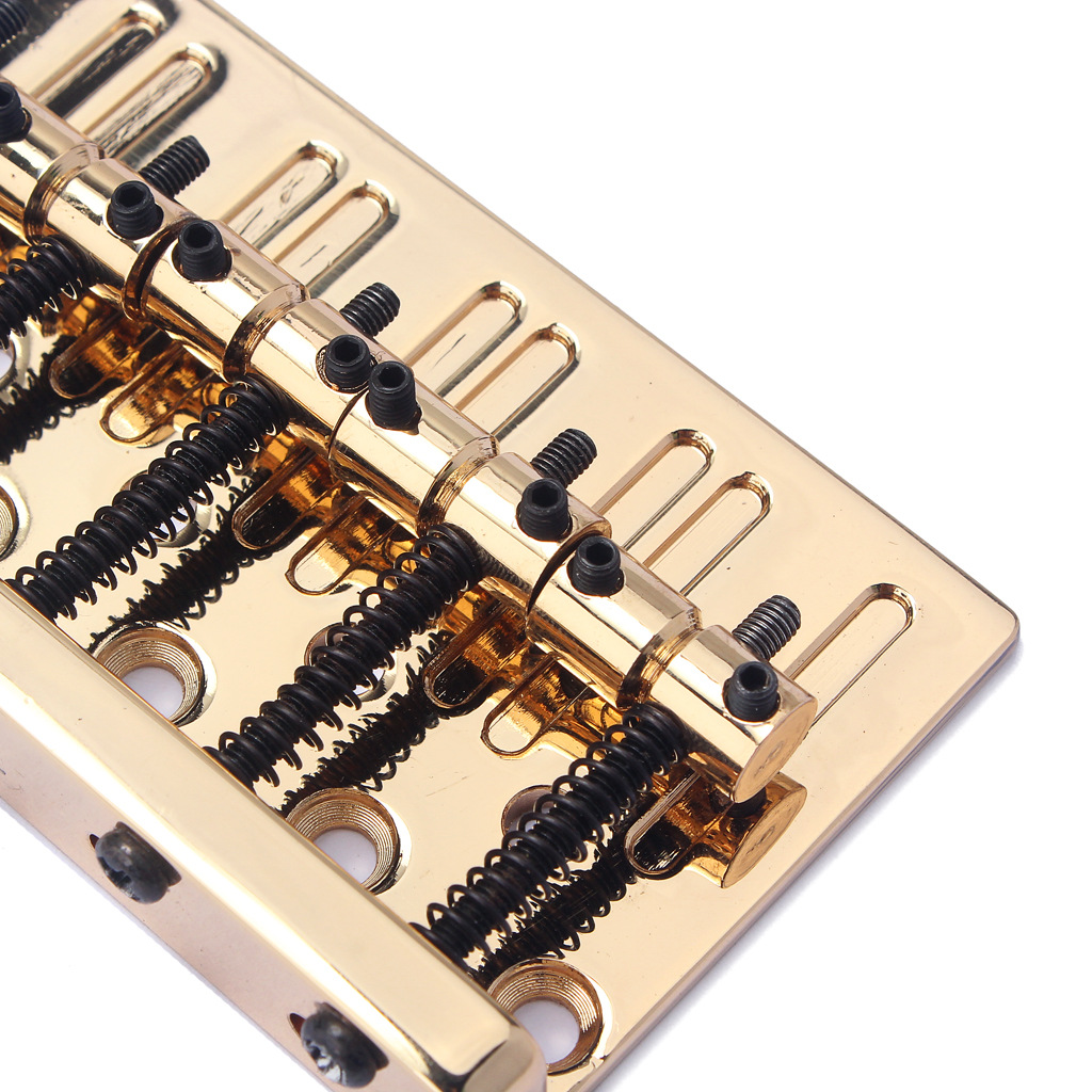 五弦贝司琴桥 ib电贝斯拉板板 固定琴桥 金色黑螺丝