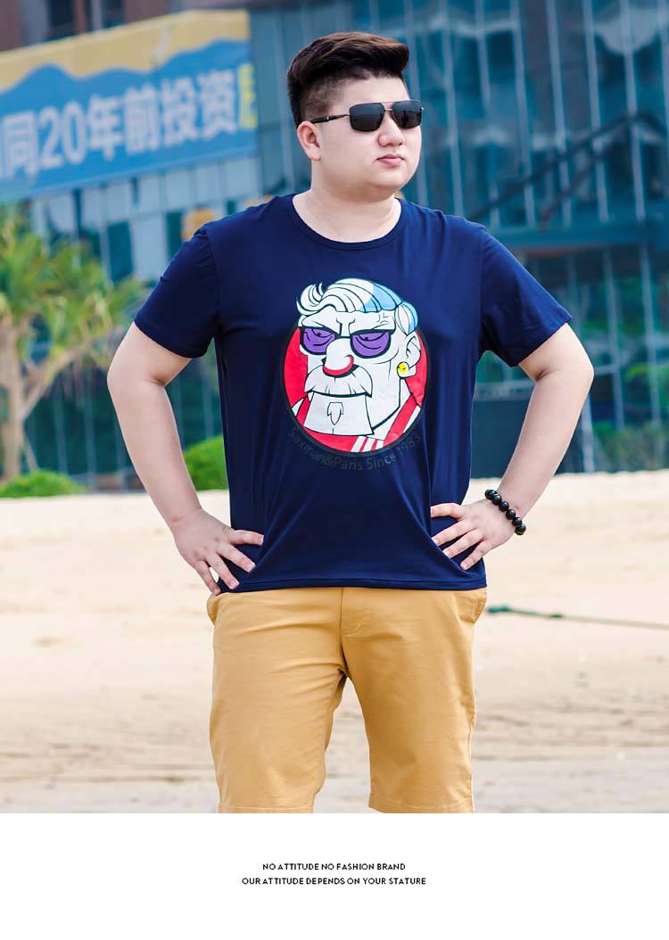 加肥加大码短袖t恤男式夏季2018新款圆领大胖子体恤男士休闲上衣