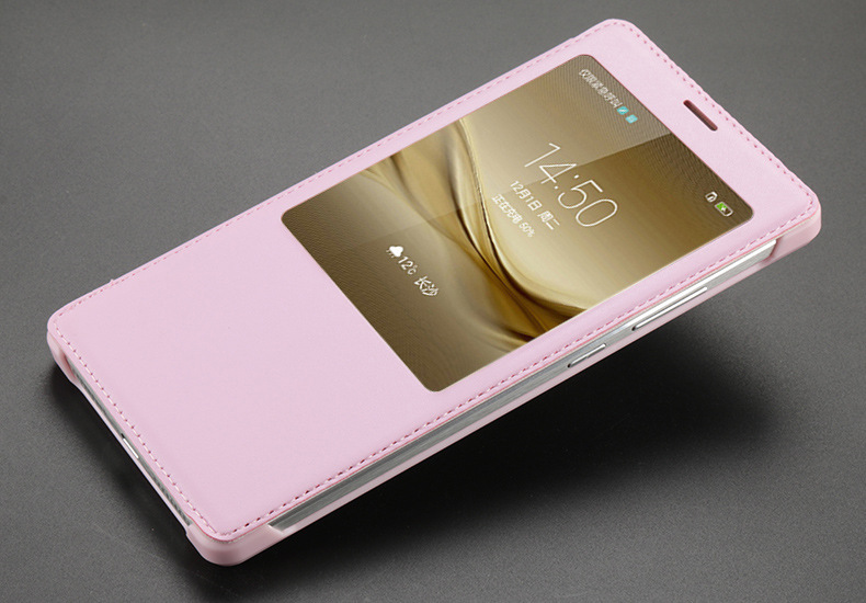 新款华为mate8手机翻盖原装手mt8商务智能华为mate8手机皮套全包