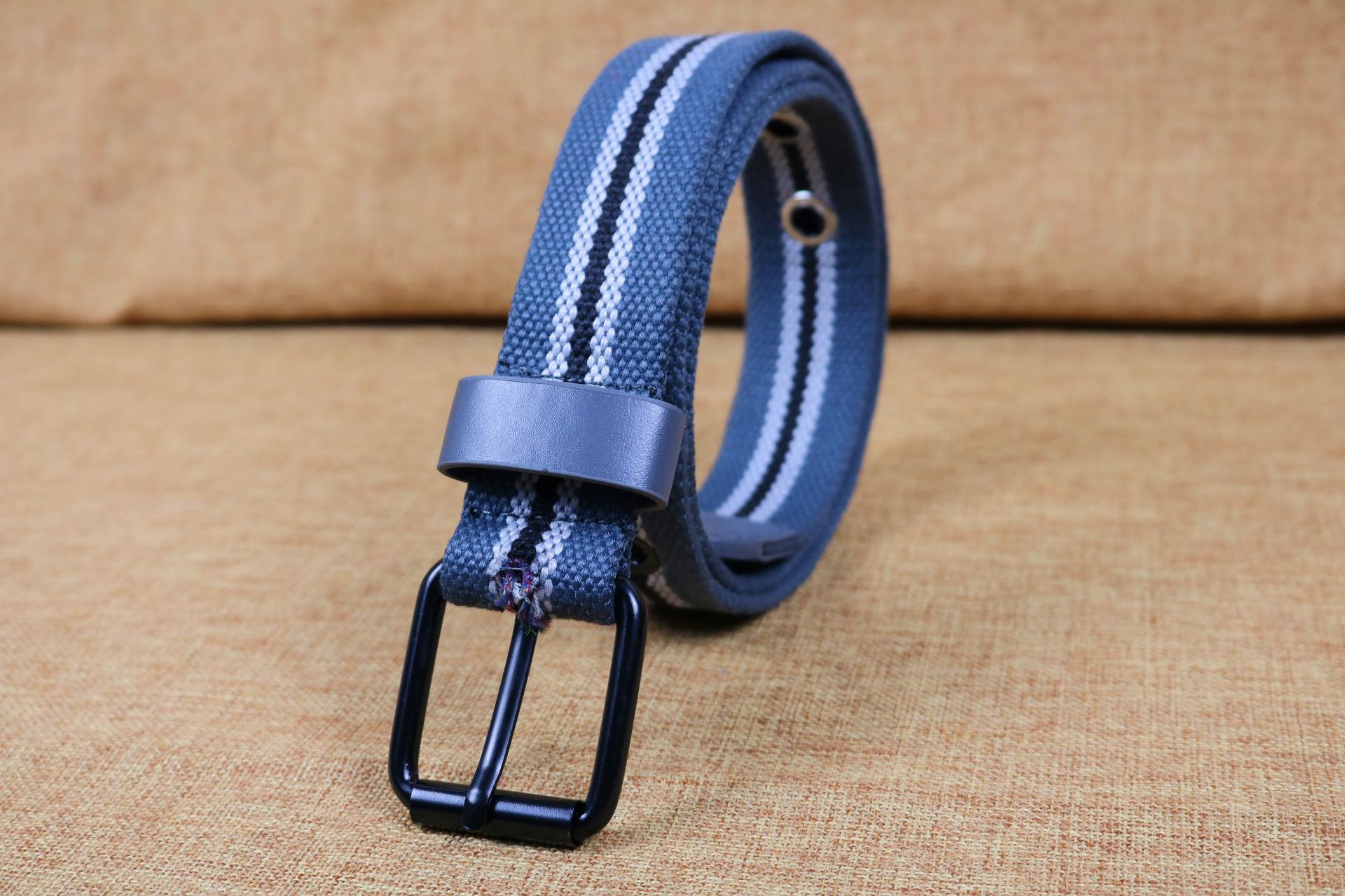 新款男士帆布针扣腰带 休闲学生百搭裤带 男士加厚帆布腰带