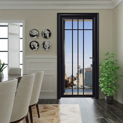 厂家直销铝合金卫生间客厅厨房阳台中空门钢化玻璃推拉门移门定制