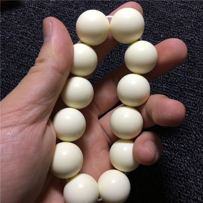 天然象牙果雕刻2.0-0.8cm圆珠手串情侣款念珠饰品 可配礼盒装