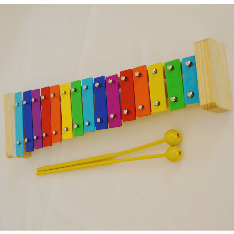 厂家供应打击乐器15音铝板琴 儿童音乐打琴幼儿园早教教具板琴