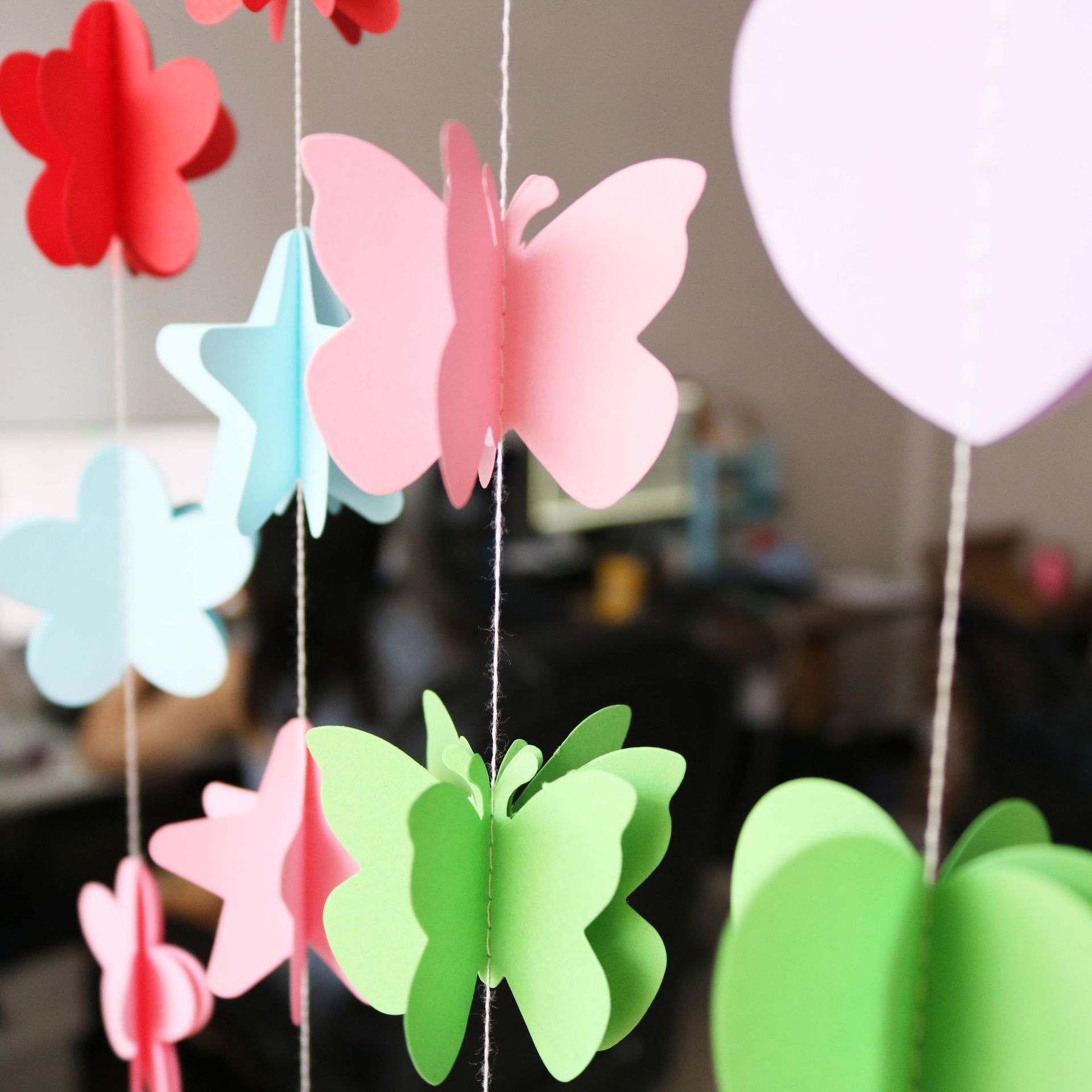 立体婚庆纸立体拉花卡纸片串儿童派对用品拉花节庆装饰diy3d拉花