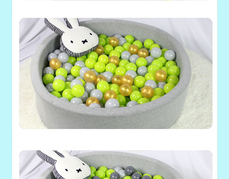 7厘米马卡龙混色珠光色加厚海洋球透明球无毒波波池球