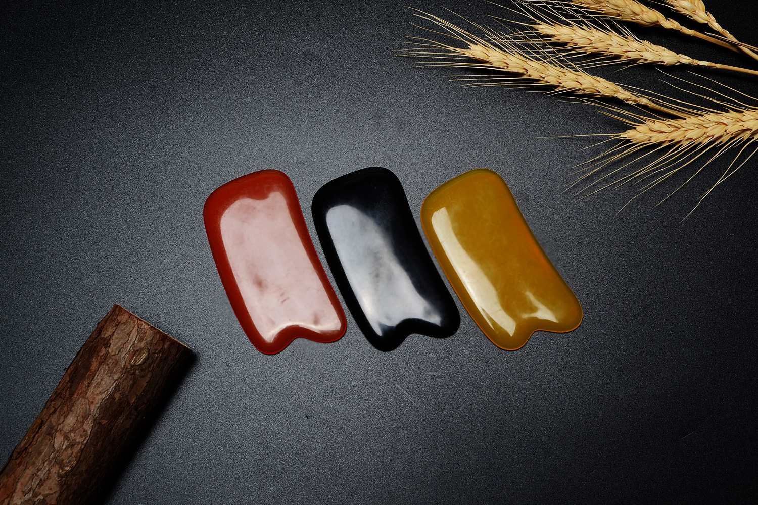 刮痧板 方形中号刮痧片 树脂蜜蜡 全身按摩刮痧 经络器材