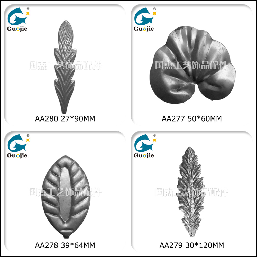 Three-Petal Maple Leaf Stamping Die Artificial Plant Pastoral Craft Decorative Pendant Iron Metal Stamping Parts with Handle