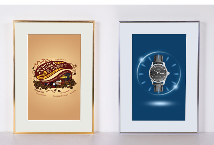 窄边铝合金证书画框 细框广告相框无边海报框架 照片框架挂墙定做