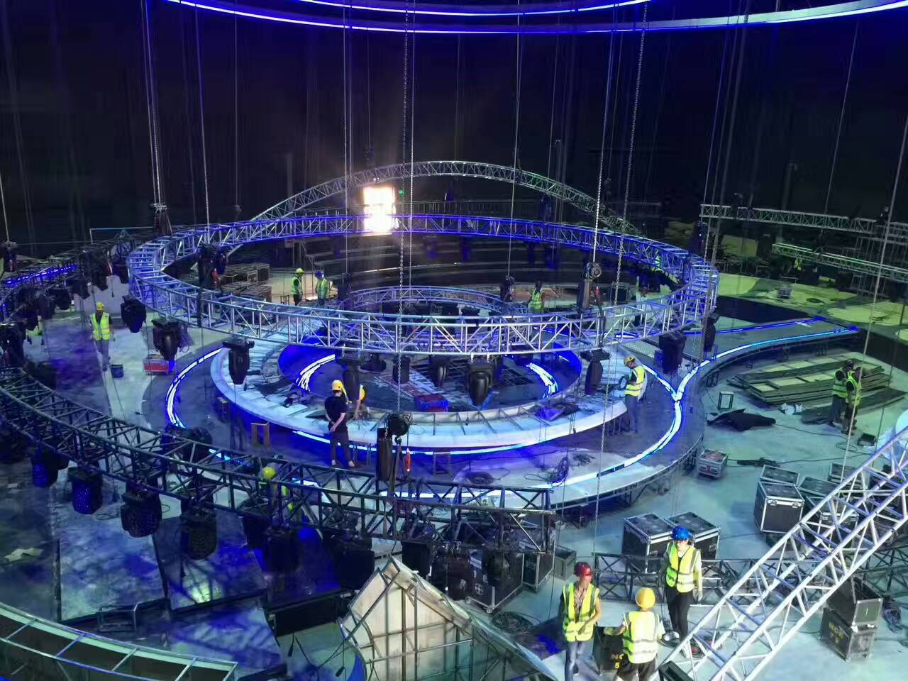 圆形舞台灯架 铝合金圆形太空架 异形太空架 异形灯架 造形演出