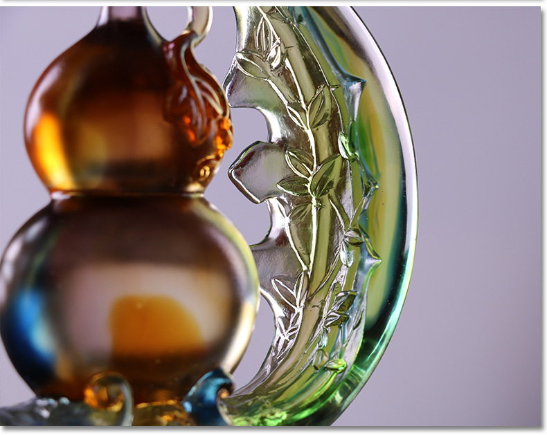 福禄双至琉璃葫芦摆件工艺品老人贺寿礼品圆满祝福礼物