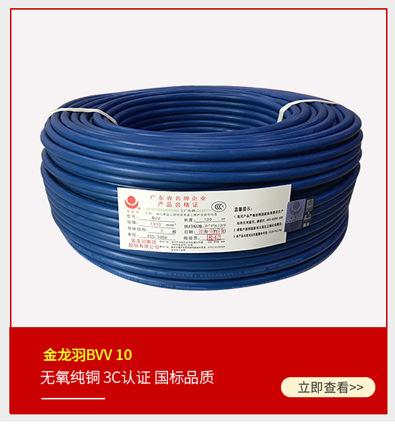 2芯rvv电源线纯铜金龙羽护套线国标铜芯电线2*0.5/1.0/1.5/2.
