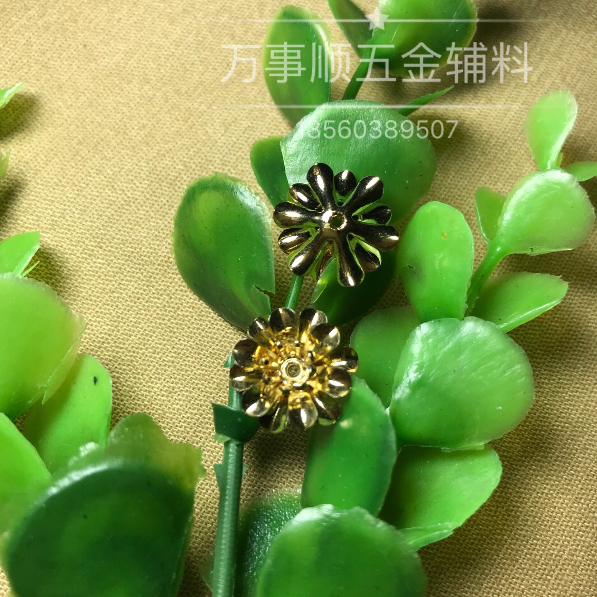 金属小铜花 鞋料饰品花 多层铜花 三层组装花 装饰铜花头饰金属花