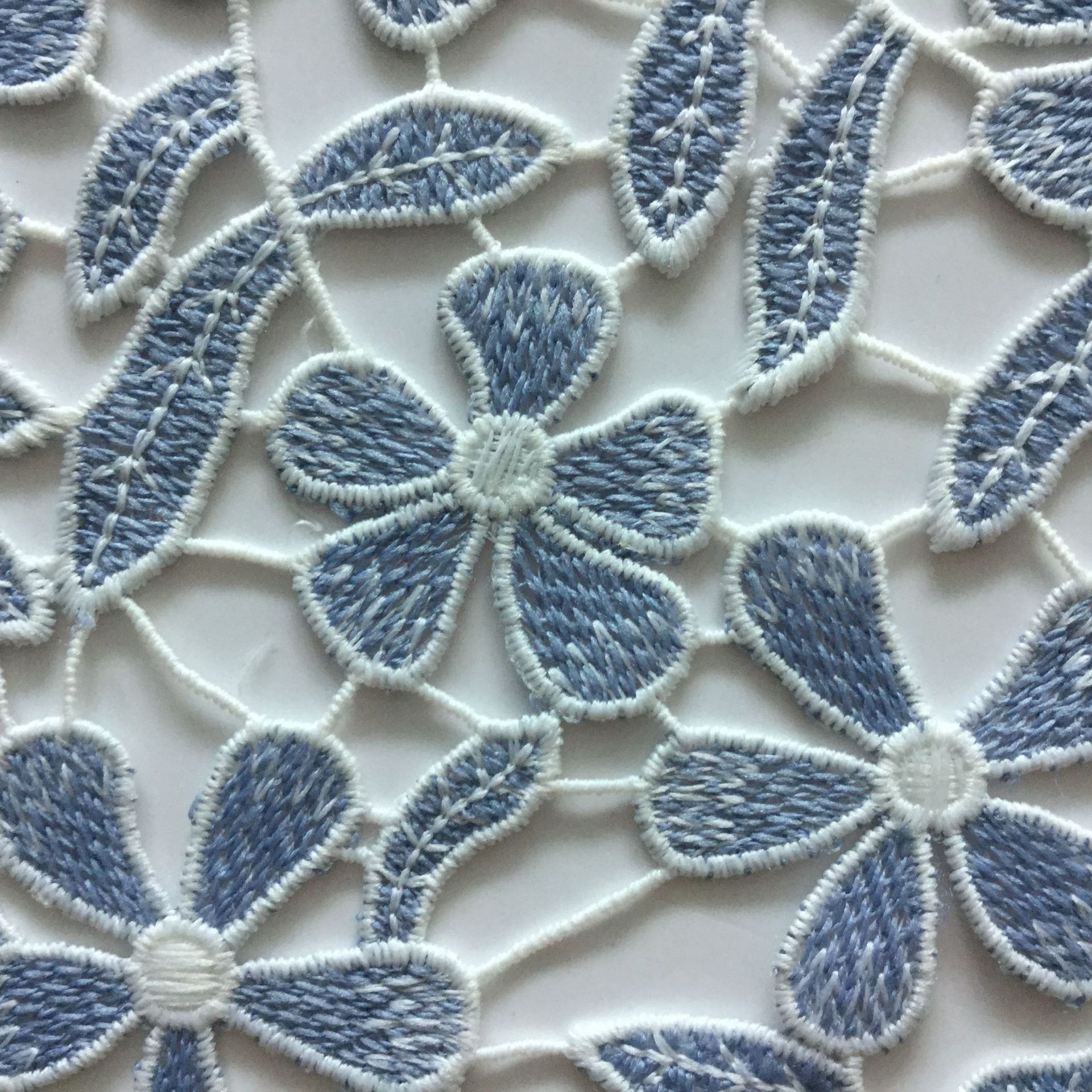 20182019新款 高档裙边多色水溶绣花面料