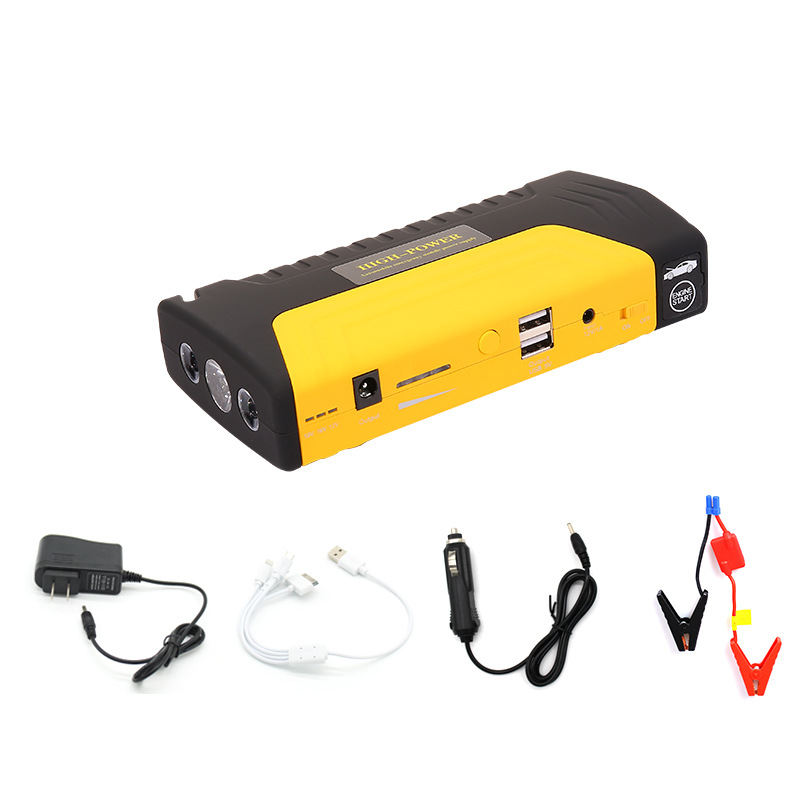 Automobile Emergency Start Power Source 12V Car Jump Starter with Air Pump Mobile Power Bank