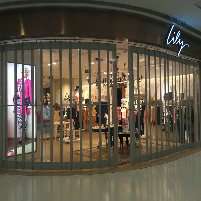 定制安装 铝合金透明折叠门 弧形折闸 商场店铺档口pvc水晶门
